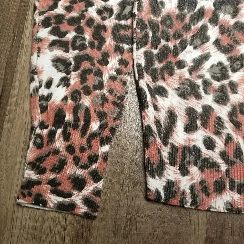 Miss morena animal Print button up cardigan sweater Small